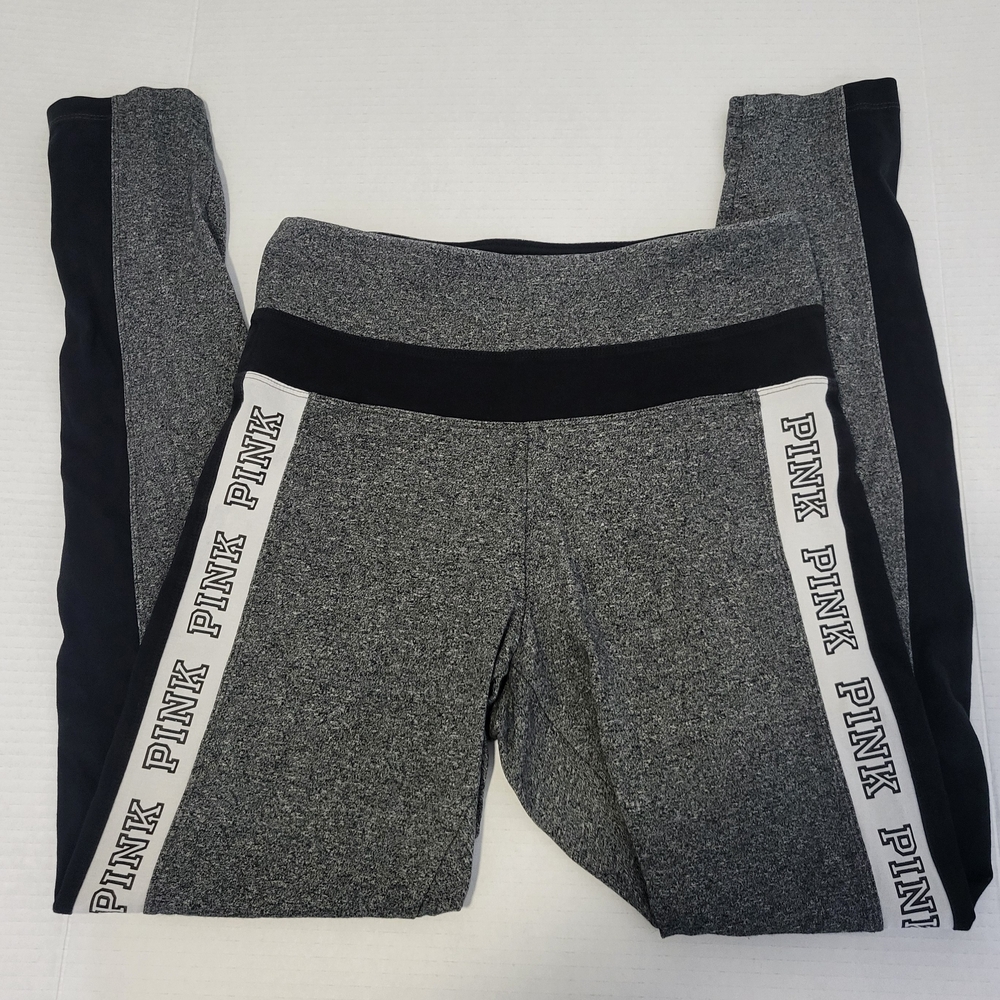 PINK‎ Victoria's Secret Gray and Black Sporty Leggings